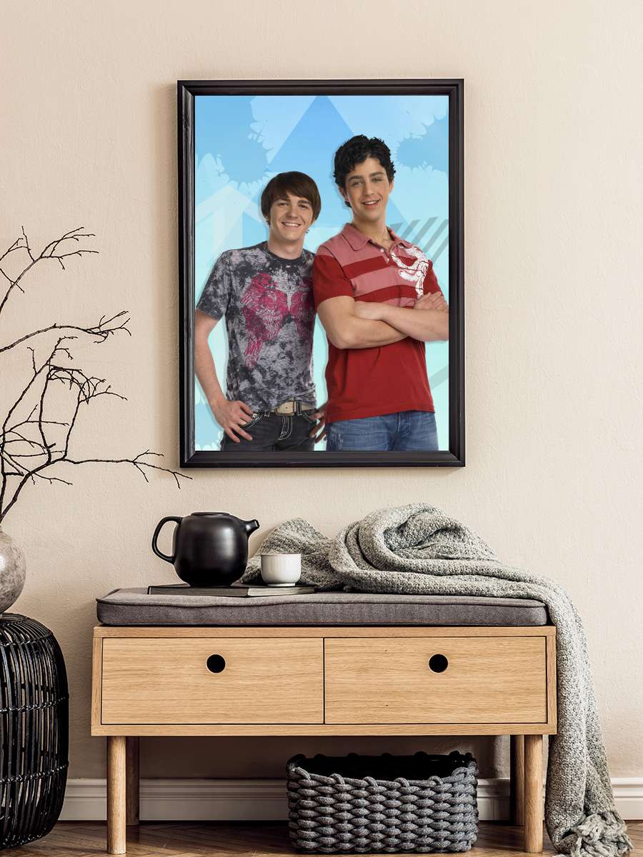 Drake & Josh Dizi Tablo Siyah Çerçeveli Dizi Poster Duvar Tablo