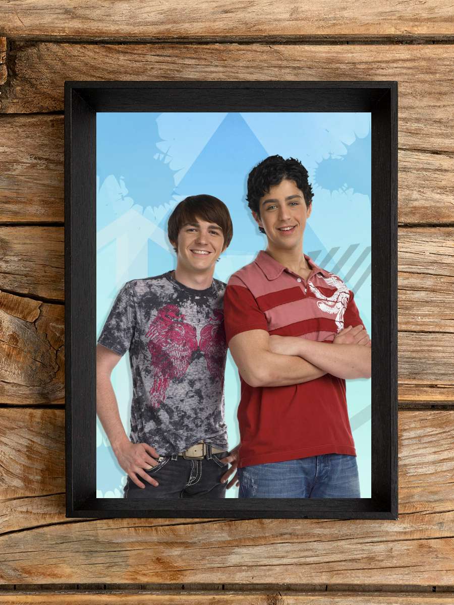 Drake & Josh Dizi Tablo Siyah Çerçeveli Dizi Poster Duvar Tablo