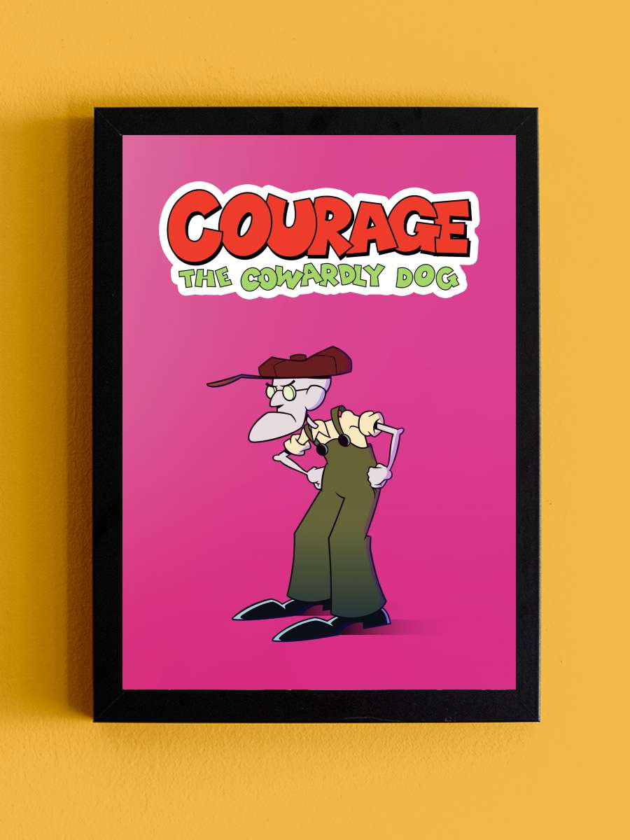 Cesur Korkak Köpek - Courage the Cowardly Dog Dizi Tablo Siyah Çerçeveli Dizi Poster Duvar Tablo