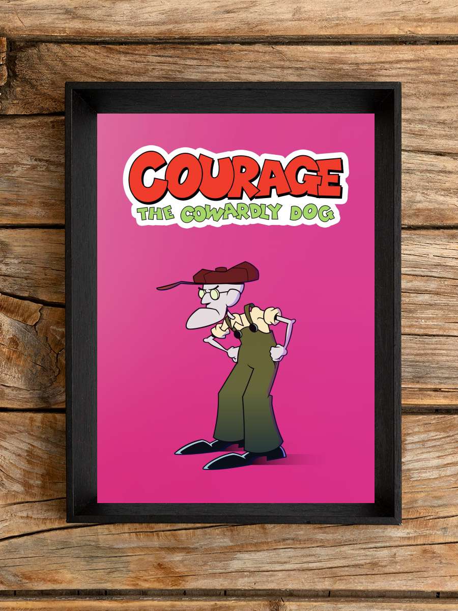 Cesur Korkak Köpek - Courage the Cowardly Dog Dizi Tablo Siyah Çerçeveli Dizi Poster Duvar Tablo