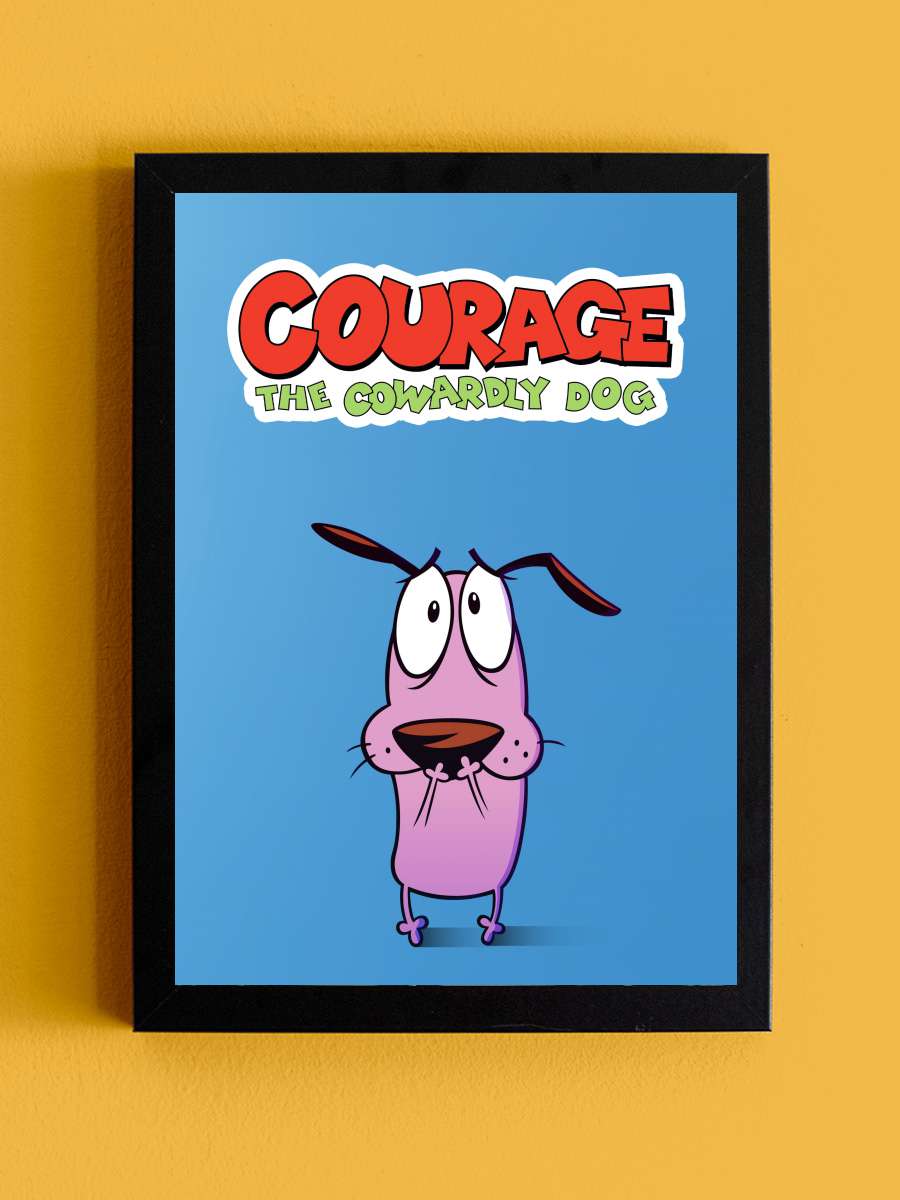 Cesur Korkak Köpek - Courage the Cowardly Dog Dizi Tablo Siyah Çerçeveli Dizi Poster Duvar Tablo