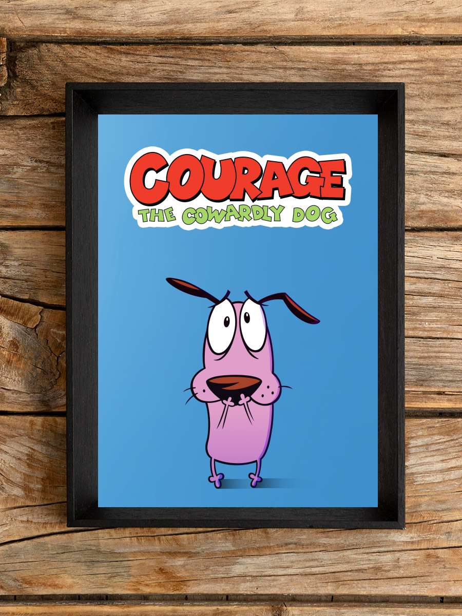 Cesur Korkak Köpek - Courage the Cowardly Dog Dizi Tablo Siyah Çerçeveli Dizi Poster Duvar Tablo