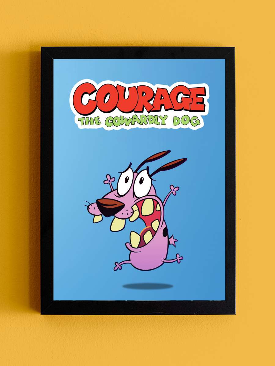 Cesur Korkak Köpek - Courage the Cowardly Dog Dizi Tablo Siyah Çerçeveli Dizi Poster Duvar Tablo