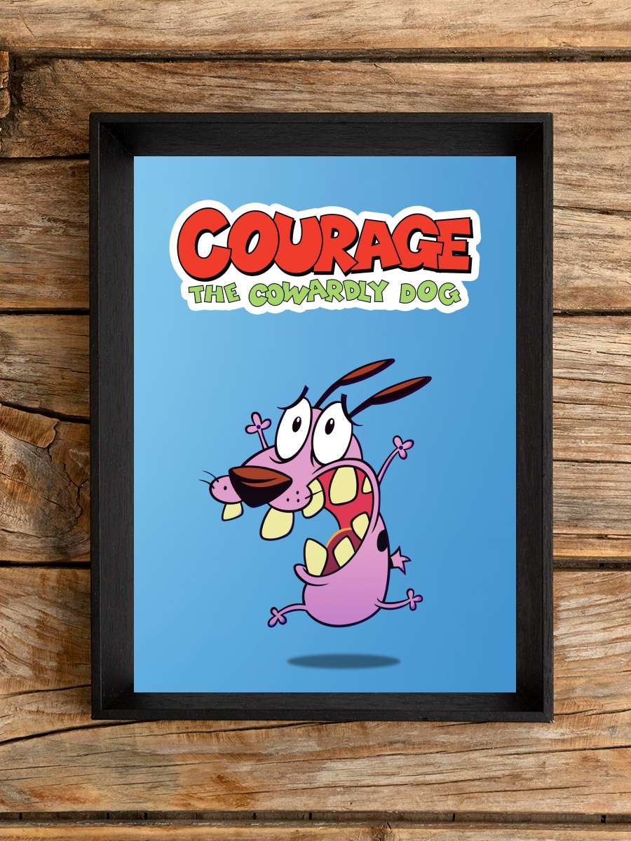 Cesur Korkak Köpek - Courage the Cowardly Dog Dizi Tablo Siyah Çerçeveli Dizi Poster Duvar Tablo