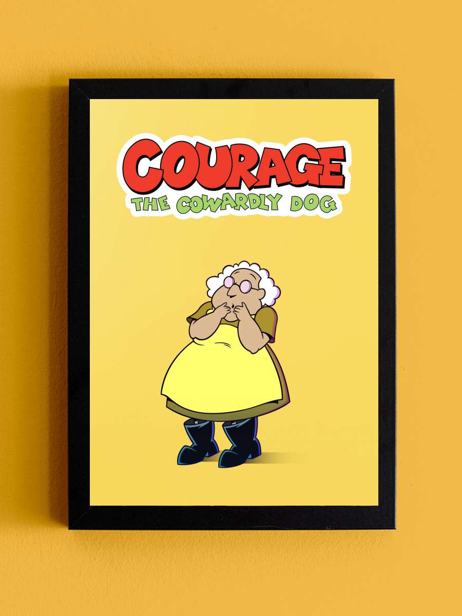 Cesur Korkak Köpek - Courage the Cowardly Dog Dizi Tablo Siyah Çerçeveli Dizi Poster Duvar Tablo