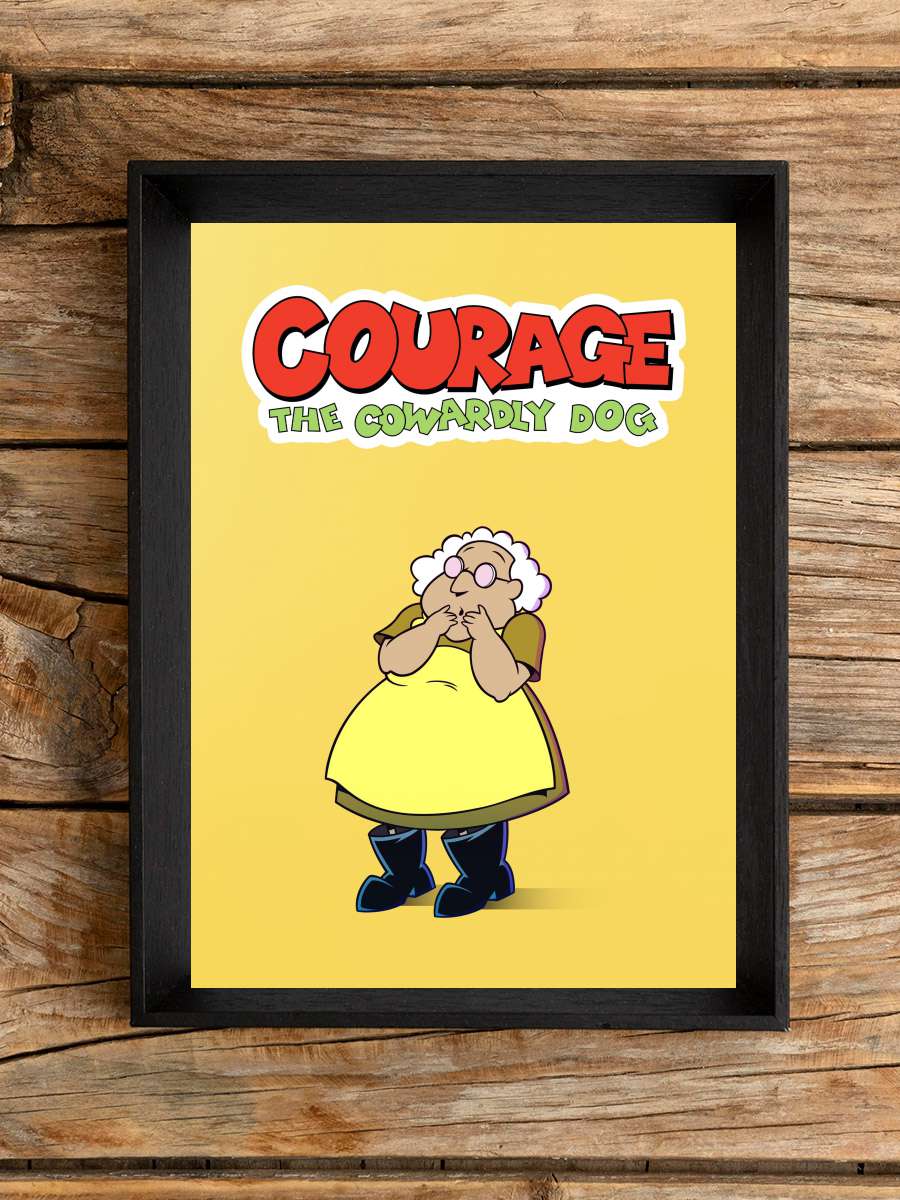 Cesur Korkak Köpek - Courage the Cowardly Dog Dizi Tablo Siyah Çerçeveli Dizi Poster Duvar Tablo