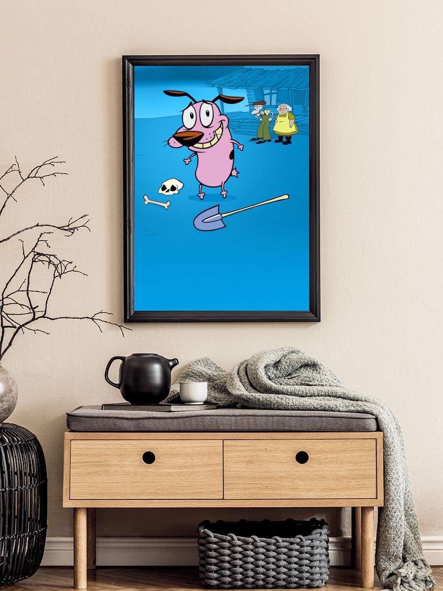 Cesur Korkak Köpek - Courage the Cowardly Dog Dizi Tablo Siyah Çerçeveli Dizi Poster Duvar Tablo