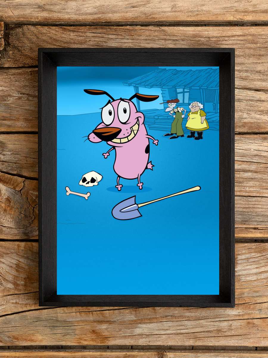 Cesur Korkak Köpek - Courage the Cowardly Dog Dizi Tablo Siyah Çerçeveli Dizi Poster Duvar Tablo