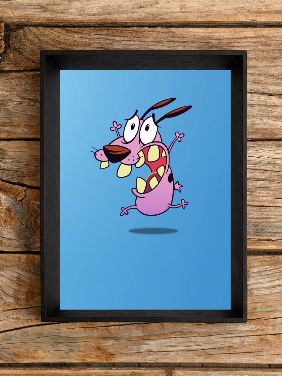 Cesur Korkak Köpek - Courage the Cowardly Dog Dizi Tablo Siyah Çerçeveli Dizi Poster Duvar Tablo