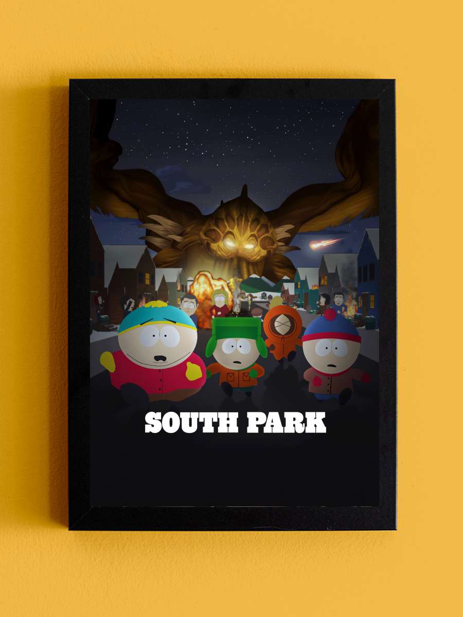 South Park Dizi Tablo Siyah Çerçeveli Dizi Poster Duvar Tablo