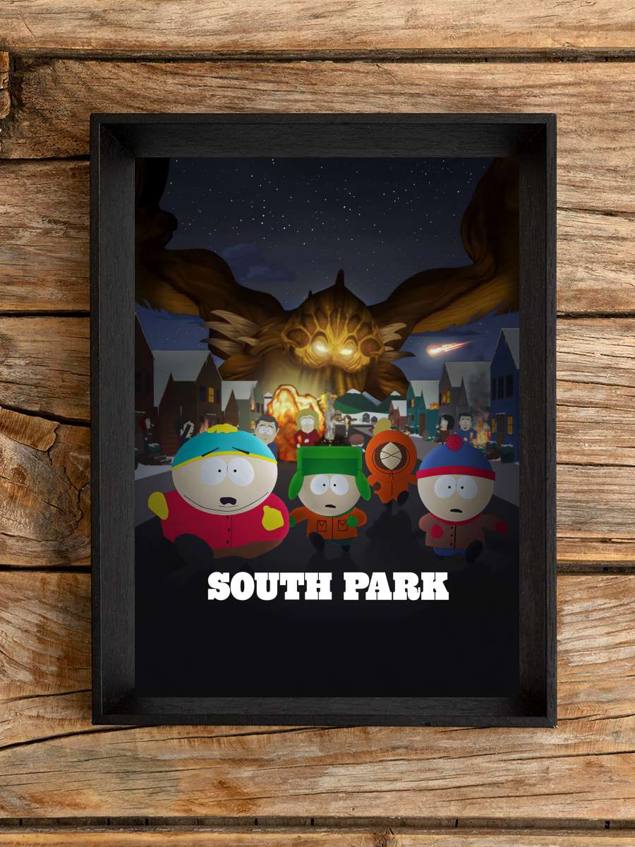 South Park Dizi Tablo Siyah Çerçeveli Dizi Poster Duvar Tablo