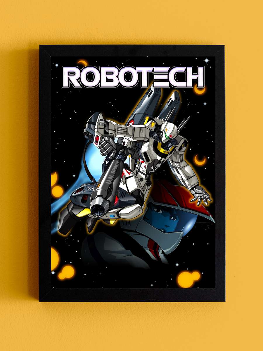 Robotech Dizi Tablo Siyah Çerçeveli Dizi Poster Duvar Tablo