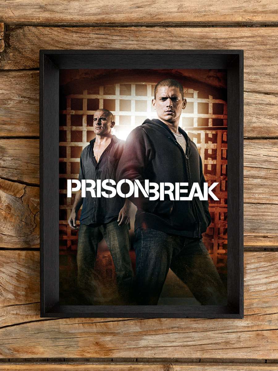 Prison Break Dizi Tablo Siyah Çerçeveli Dizi Poster Duvar Tablo