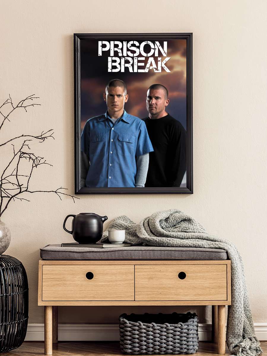 Prison Break Dizi Tablo Siyah Çerçeveli Dizi Poster Duvar Tablo