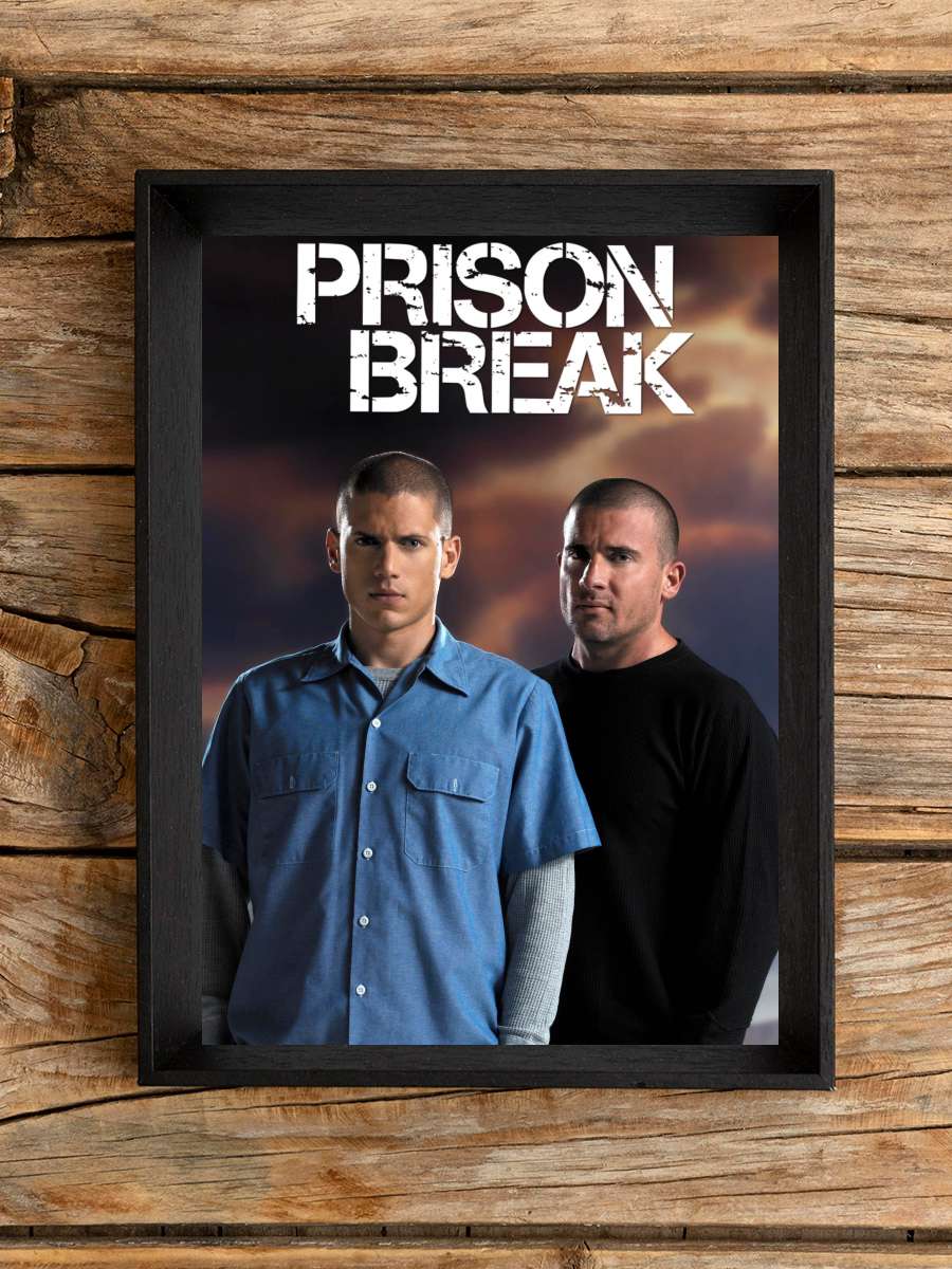 Prison Break Dizi Tablo Siyah Çerçeveli Dizi Poster Duvar Tablo