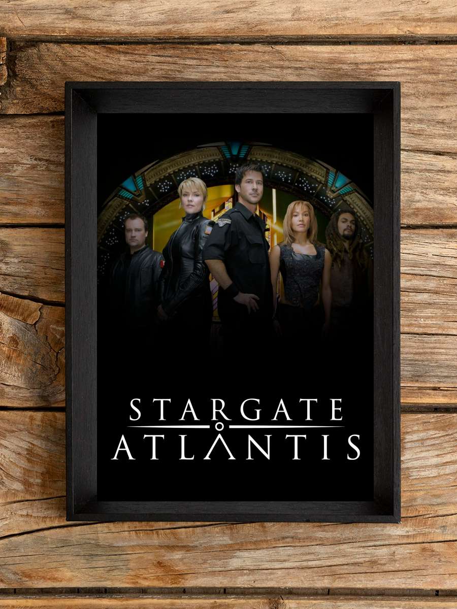 Stargate Atlantis Dizi Tablo Siyah Çerçeveli Dizi Poster Duvar Tablo