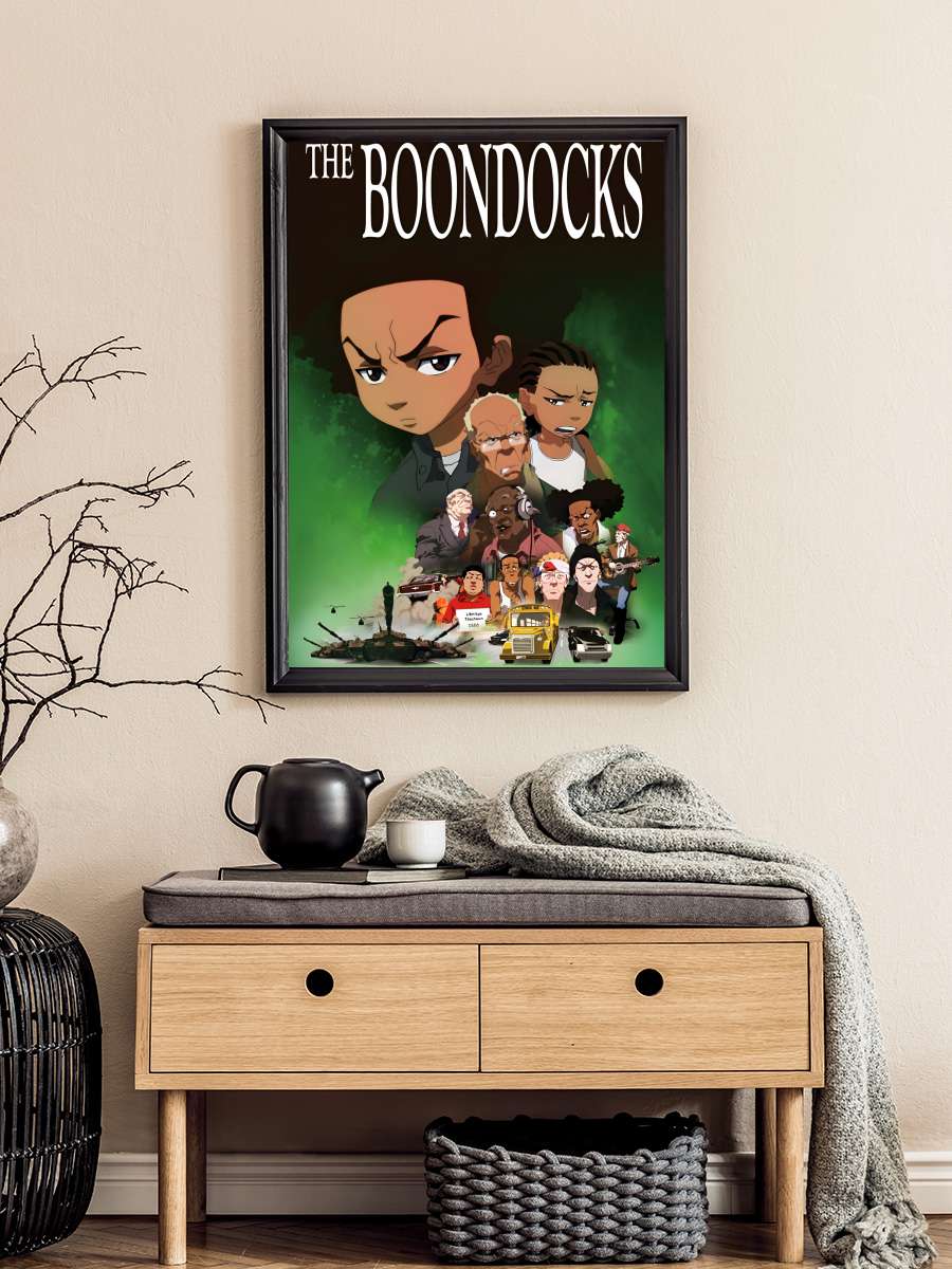 The Boondocks Dizi Tablo Siyah Çerçeveli Dizi Poster Duvar Tablo