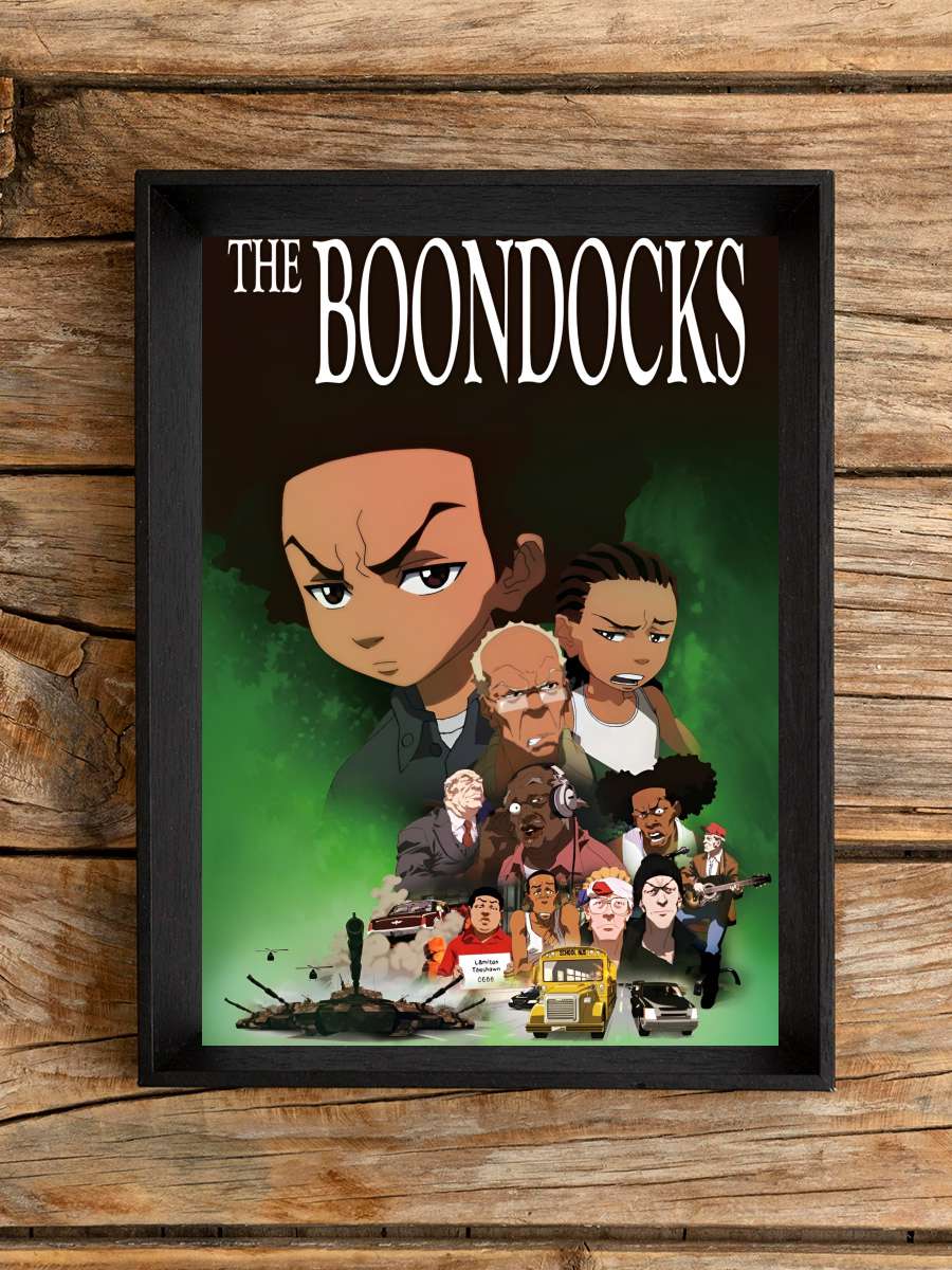 The Boondocks Dizi Tablo Siyah Çerçeveli Dizi Poster Duvar Tablo