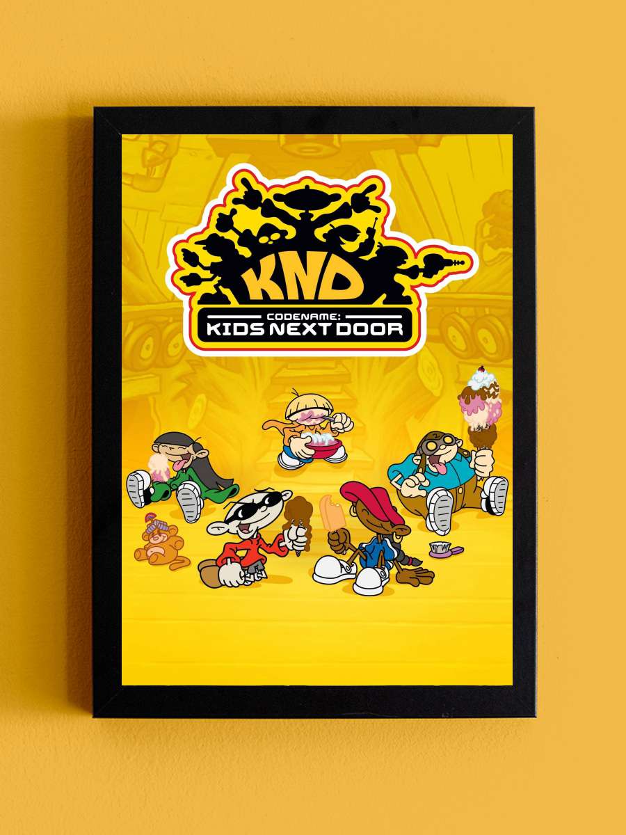 Kod Adı: Afacanlar - Codename: Kids Next Door Dizi Tablo Siyah Çerçeveli Dizi Poster Duvar Tablo