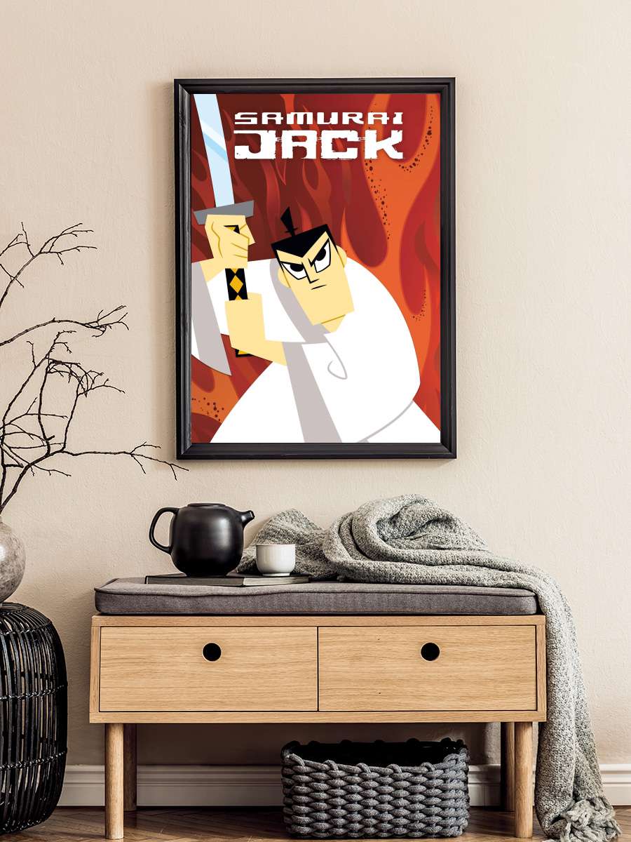 Samuray Jack - Samurai Jack Dizi Tablo Siyah Çerçeveli Dizi Poster Duvar Tablo