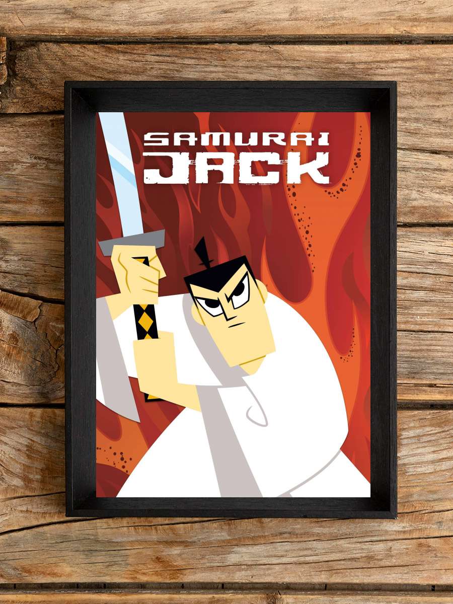 Samuray Jack - Samurai Jack Dizi Tablo Siyah Çerçeveli Dizi Poster Duvar Tablo