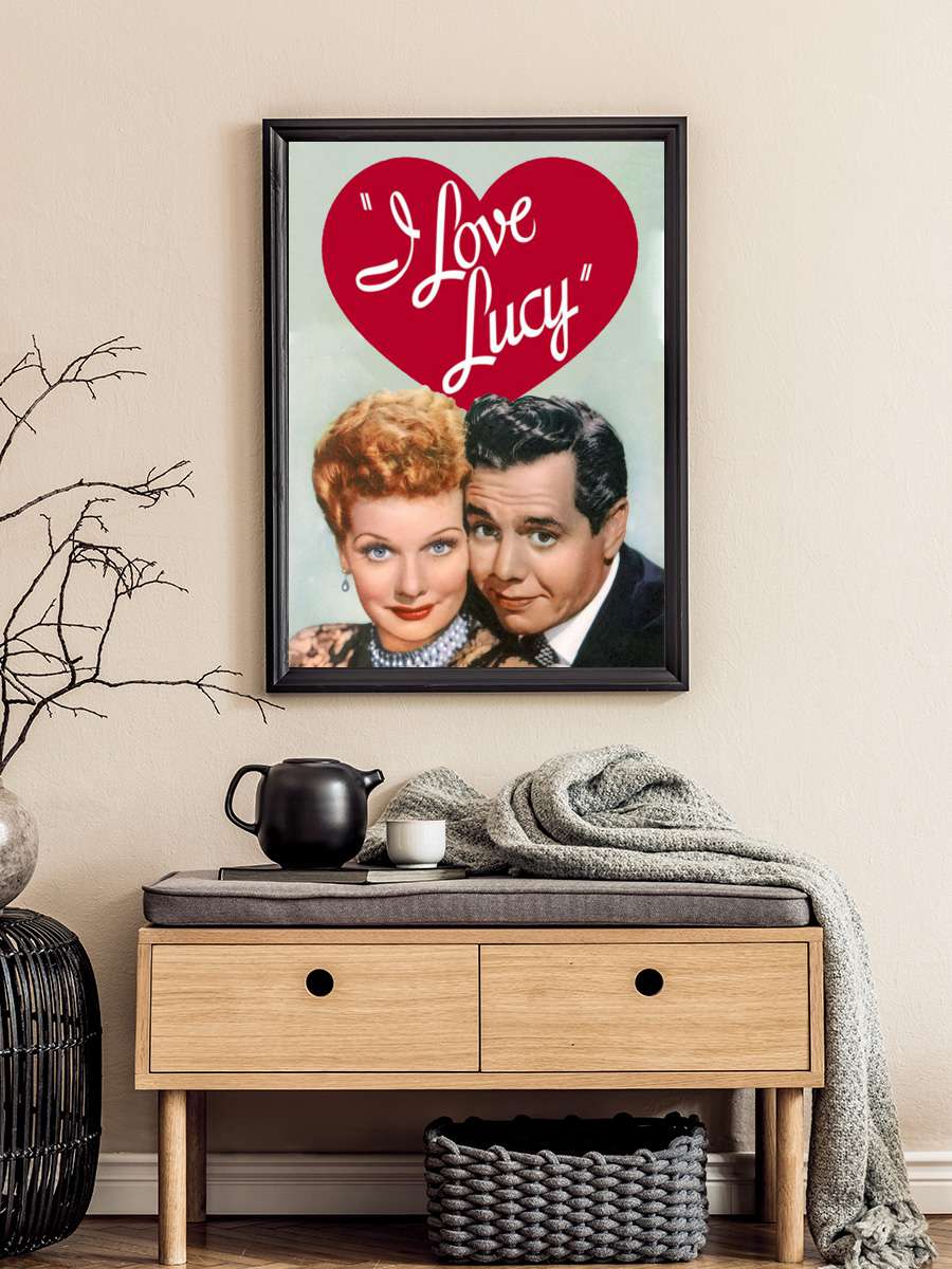 I Love Lucy Dizi Tablo Siyah Çerçeveli Dizi Poster Duvar Tablo