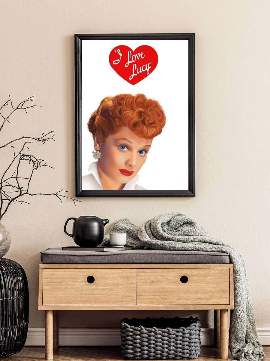 I Love Lucy Dizi Tablo Siyah Çerçeveli Dizi Poster Duvar Tablo