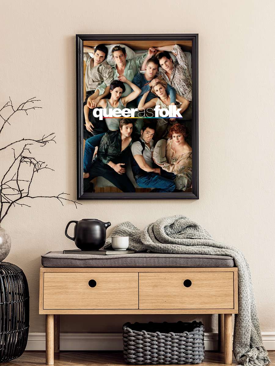 Queer As Folk Dizi Tablo Siyah Çerçeveli Dizi Poster Duvar Tablo