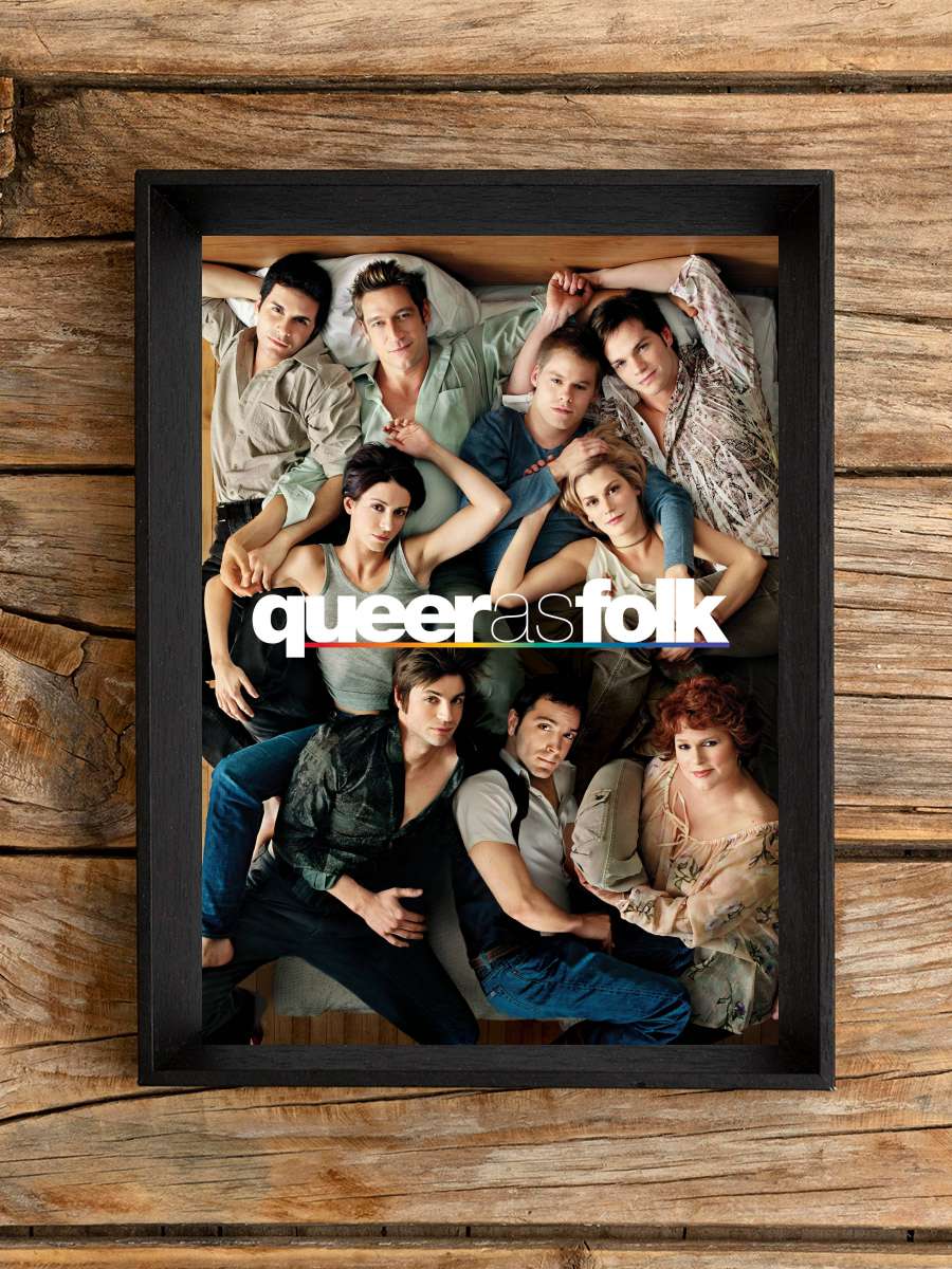 Queer As Folk Dizi Tablo Siyah Çerçeveli Dizi Poster Duvar Tablo