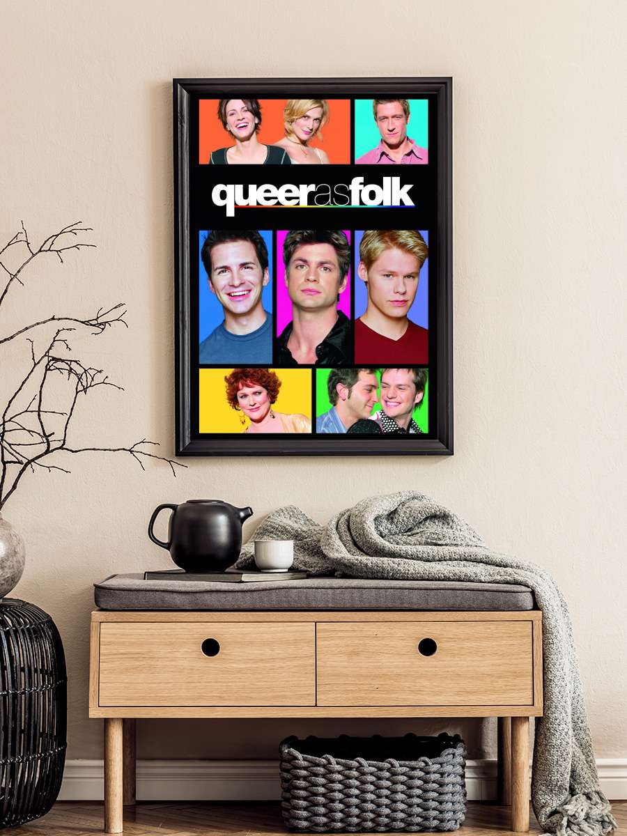 Queer As Folk Dizi Tablo Siyah Çerçeveli Dizi Poster Duvar Tablo