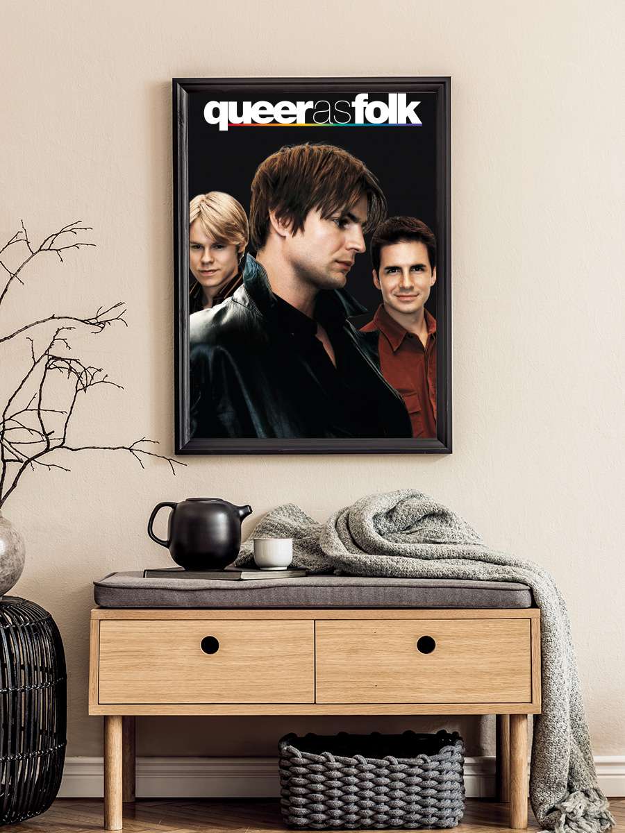 Queer As Folk Dizi Tablo Siyah Çerçeveli Dizi Poster Duvar Tablo