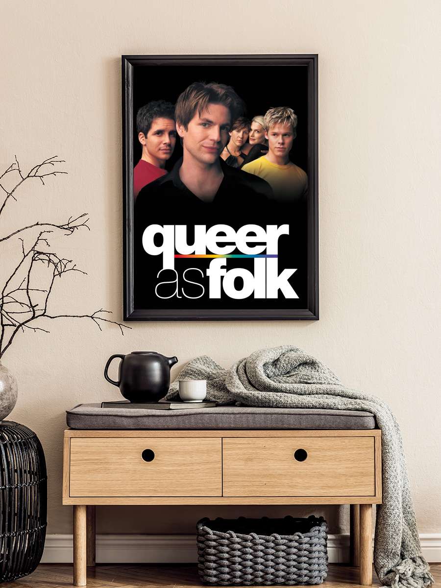 Queer As Folk Dizi Tablo Siyah Çerçeveli Dizi Poster Duvar Tablo