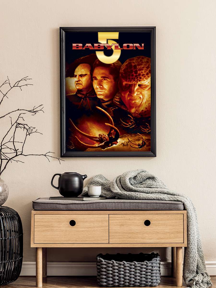 Babylon 5: Başlangıç - Babylon 5 Dizi Tablo Siyah Çerçeveli Dizi Poster Duvar Tablo