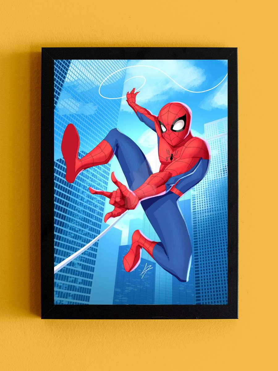 The Spectacular Spider-Man Dizi Tablo Siyah Çerçeveli Dizi Poster Duvar Tablo