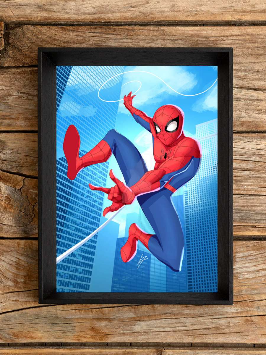 The Spectacular Spider-Man Dizi Tablo Siyah Çerçeveli Dizi Poster Duvar Tablo