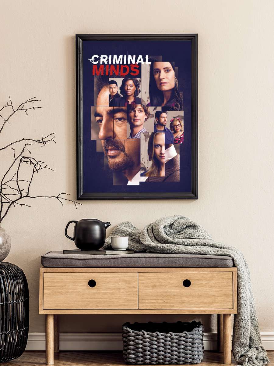 Criminal Minds Dizi Tablo Siyah Çerçeveli Dizi Poster Duvar Tablo