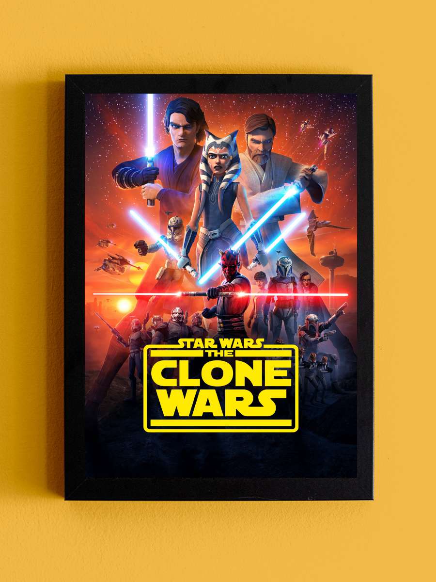 Star Wars: Klon Savaşları - Star Wars: The Clone Wars Dizi Tablo Siyah Çerçeveli Dizi Poster Duvar Tablo