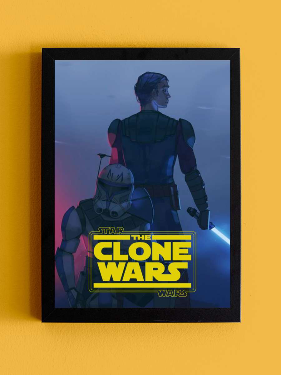 Star Wars: Klon Savaşları - Star Wars: The Clone Wars Dizi Tablo Siyah Çerçeveli Dizi Poster Duvar Tablo