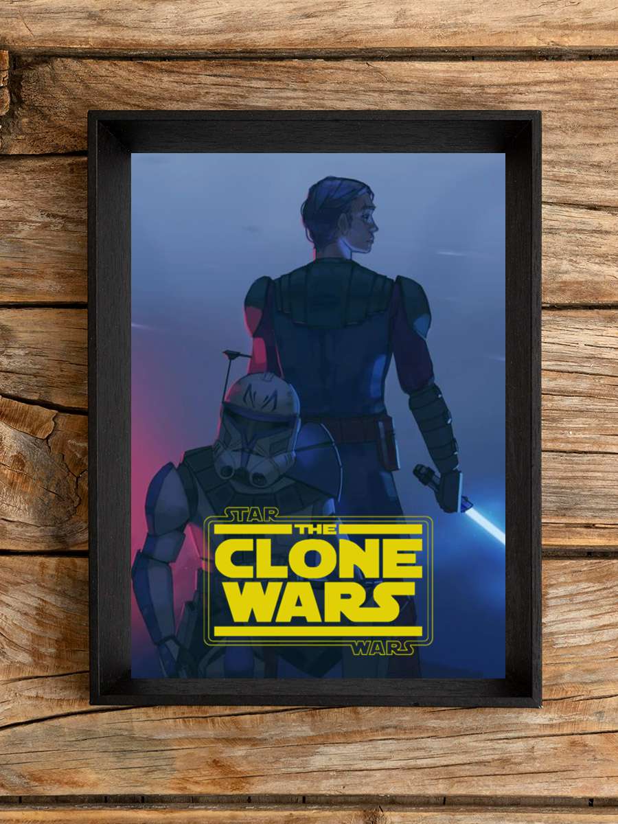 Star Wars: Klon Savaşları - Star Wars: The Clone Wars Dizi Tablo Siyah Çerçeveli Dizi Poster Duvar Tablo