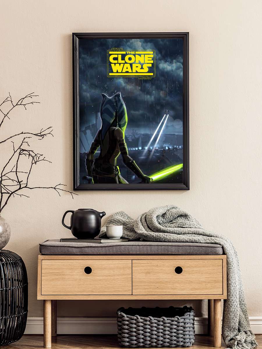 Star Wars: Klon Savaşları - Star Wars: The Clone Wars Dizi Tablo Siyah Çerçeveli Dizi Poster Duvar Tablo