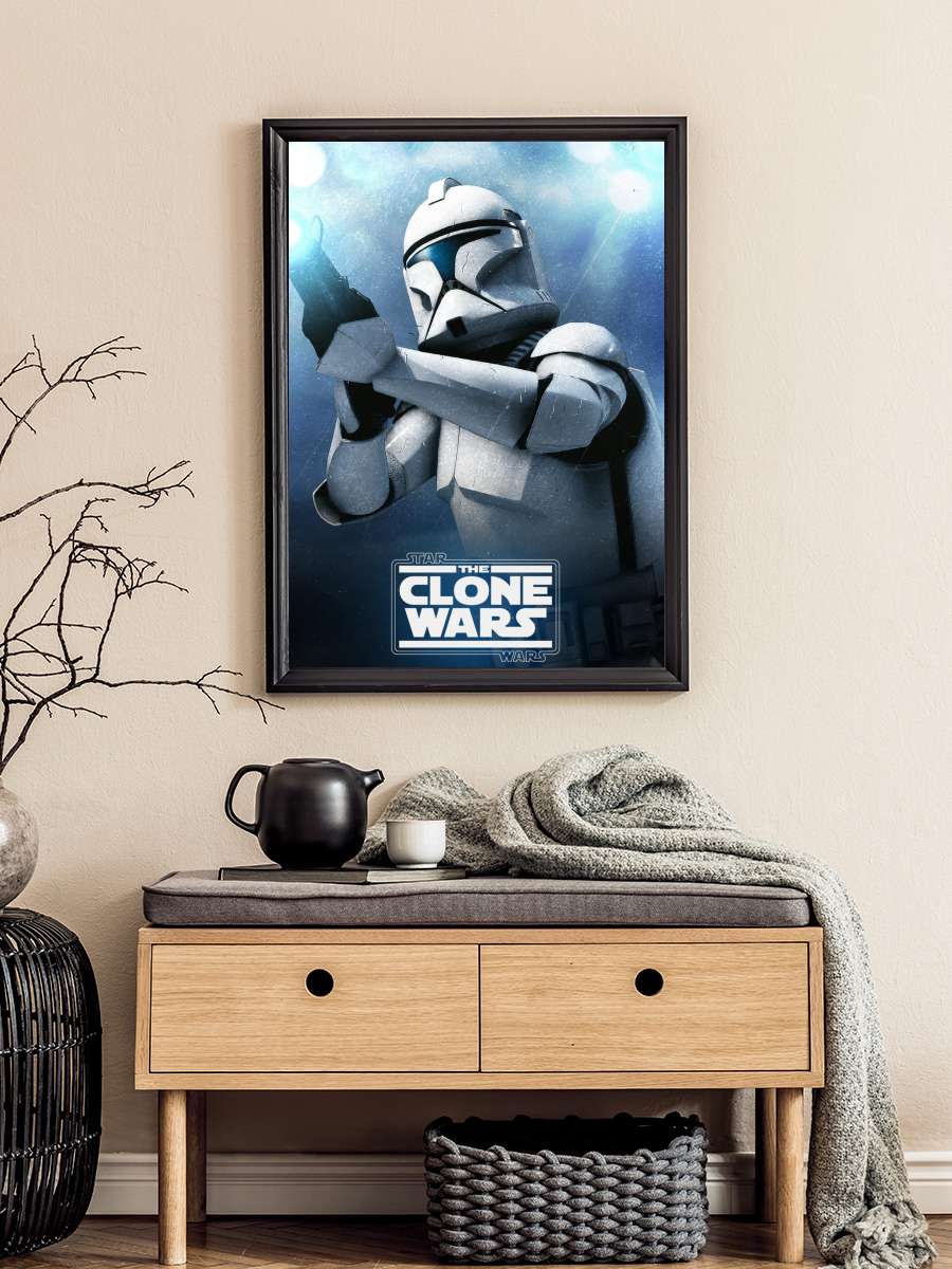 Star Wars: Klon Savaşları - Star Wars: The Clone Wars Dizi Tablo Siyah Çerçeveli Dizi Poster Duvar Tablo