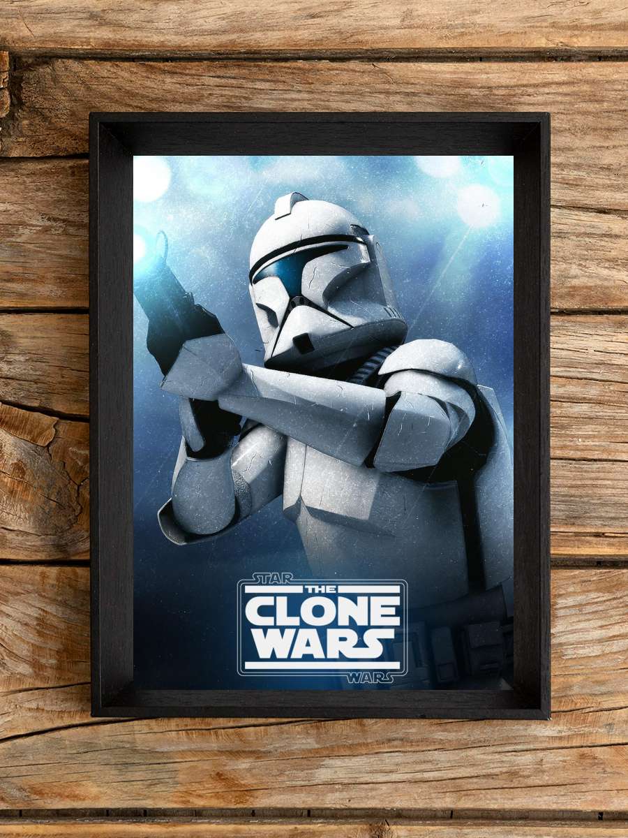 Star Wars: Klon Savaşları - Star Wars: The Clone Wars Dizi Tablo Siyah Çerçeveli Dizi Poster Duvar Tablo