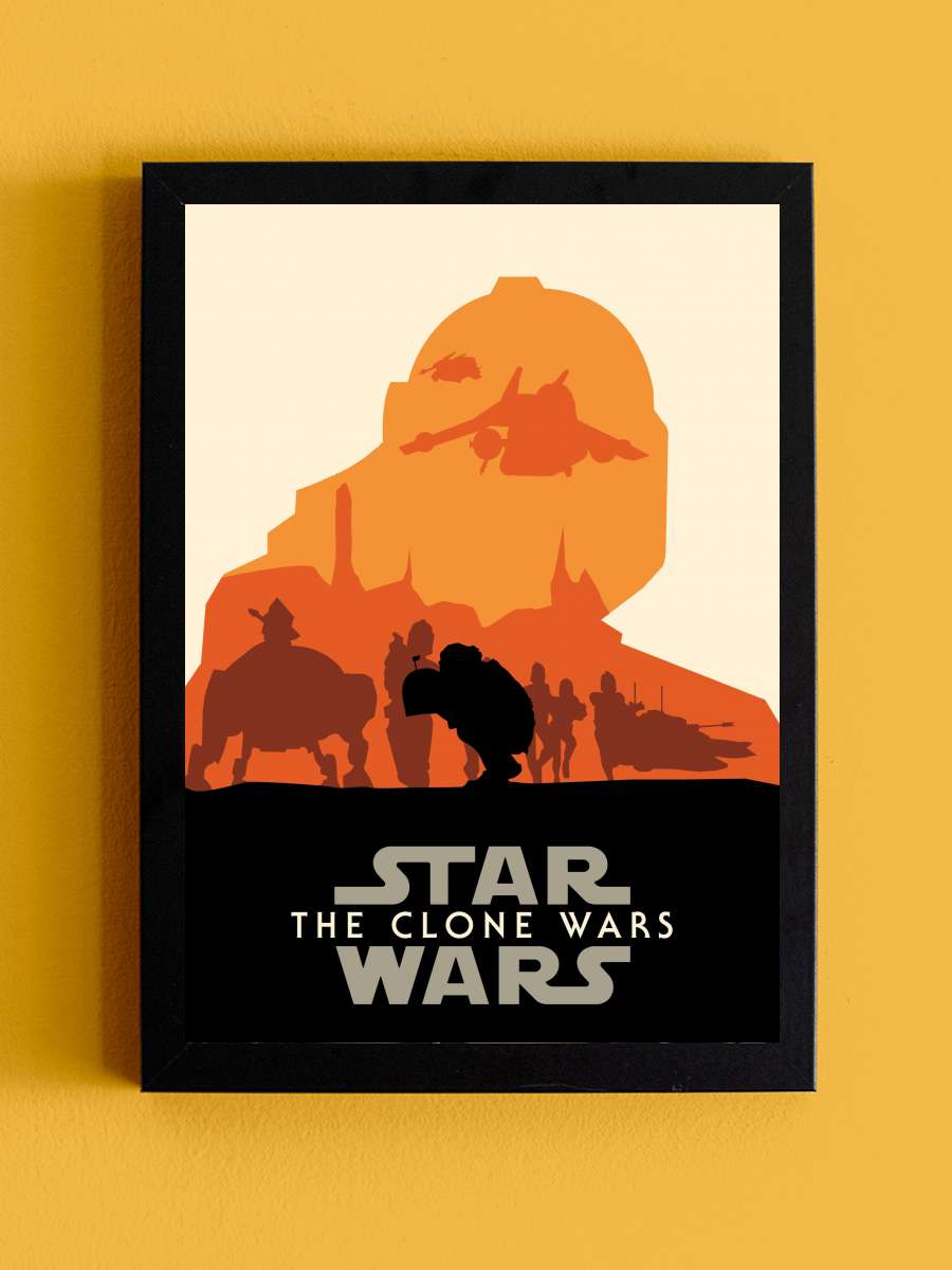 Star Wars: Klon Savaşları - Star Wars: The Clone Wars Dizi Tablo Siyah Çerçeveli Dizi Poster Duvar Tablo