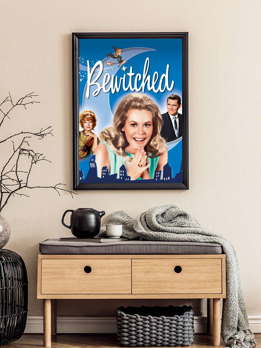 Bewitched Dizi Tablo Siyah Çerçeveli Dizi Poster Duvar Tablo