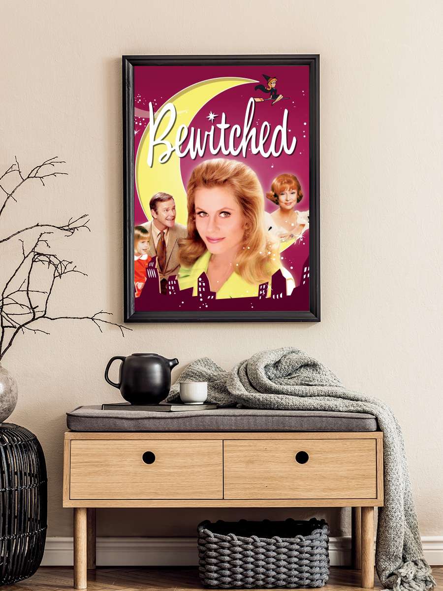 Bewitched Dizi Tablo Siyah Çerçeveli Dizi Poster Duvar Tablo