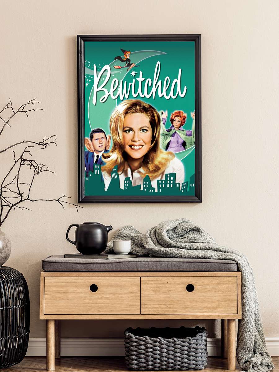 Bewitched Dizi Tablo Siyah Çerçeveli Dizi Poster Duvar Tablo