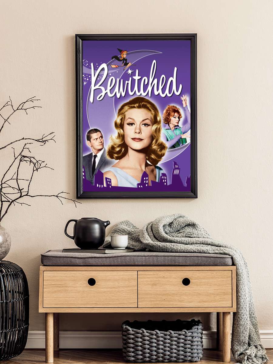 Bewitched Dizi Tablo Siyah Çerçeveli Dizi Poster Duvar Tablo