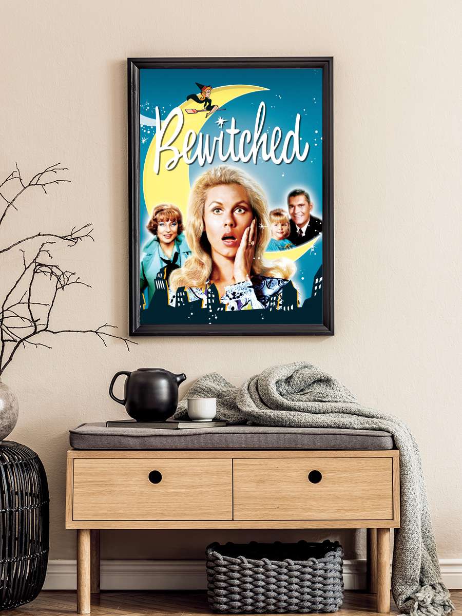 Bewitched Dizi Tablo Siyah Çerçeveli Dizi Poster Duvar Tablo