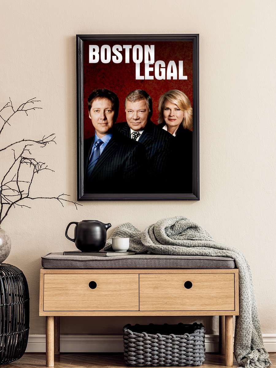 Boston Legal Dizi Tablo Siyah Çerçeveli Dizi Poster Duvar Tablo