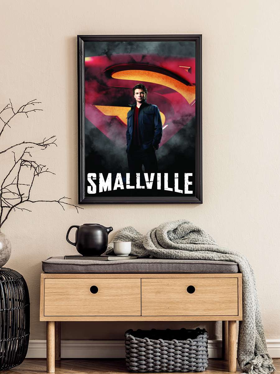 Smallville Dizi Tablo Siyah Çerçeveli Dizi Poster Duvar Tablo